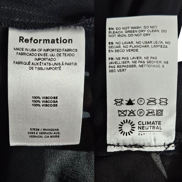 Reformation Romona Black Maxi Dress NWT Cut Out Halter‎ Smocked Open Back Size 4 - Picture 10 of 12